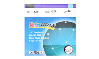 Biomax UV400 EMI HMC 1,67 Асферична